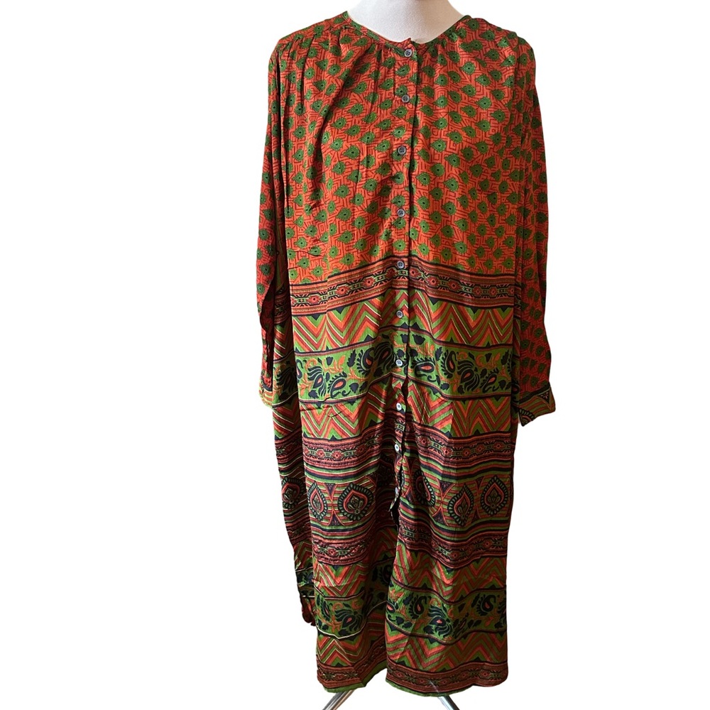 GURU FOR LIFE | NWT 100% Silk Recycled Sari Dress